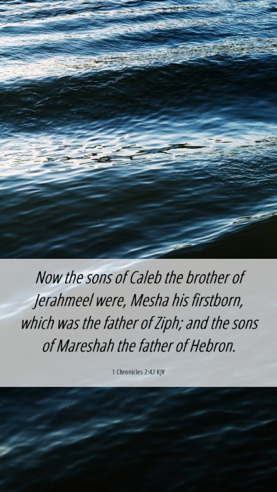 Picture 06 - 1 Chronicles 2:42 KJV Mobile Phone Wallpaper - Now the sons of Caleb the brother of Jerahmeel - Mobile Bible Verse Wallpaper