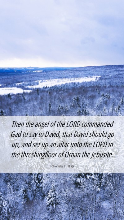 Picture 06 - 1 Chronicles 21:18 KJV Mobile Phone Wallpaper - Then the angel of the LORD commanded Gad to say - Mobile Bible Verse Wallpaper