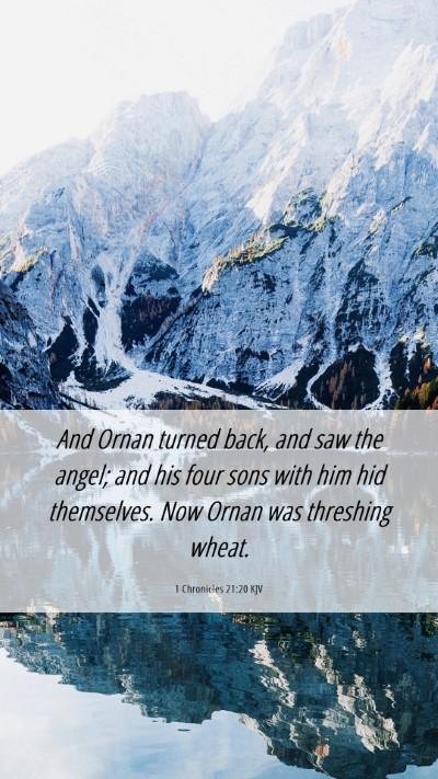 Picture 06 - 1 Chronicles 21:20 KJV Mobile Phone Wallpaper - And Ornan turned back, and saw the angel; and his - Mobile Bible Verse Wallpaper