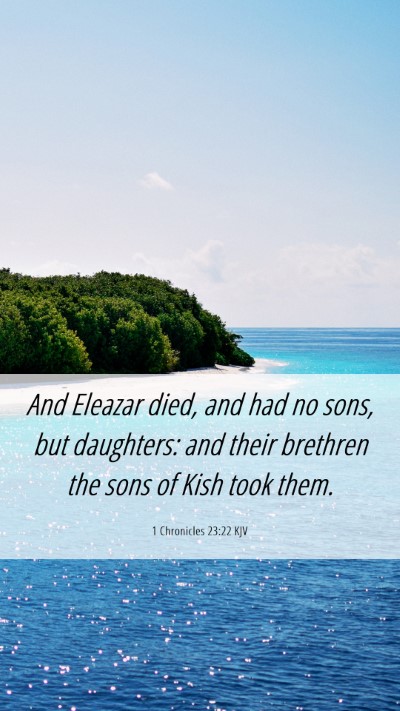 Picture 06 - 1 Chronicles 23:22 KJV Mobile Phone Wallpaper - And Eleazar died, and had no sons, but daughters: - Mobile Bible Verse Wallpaper
