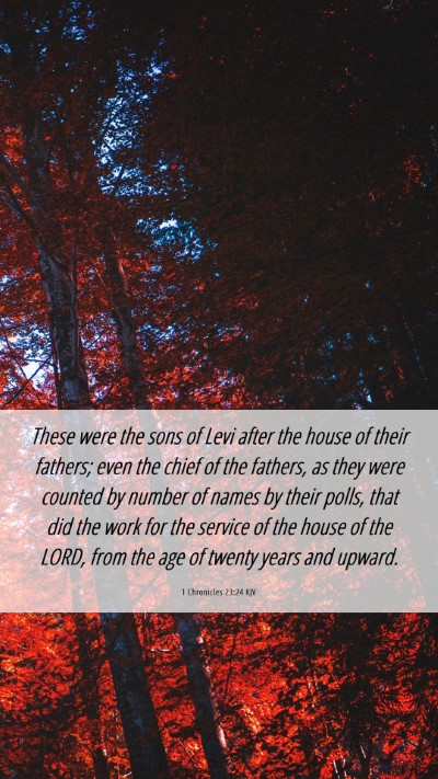 Picture 06 - 1 Chronicles 23:24 KJV Mobile Phone Wallpaper - These were the sons of Levi after the house of - Mobile Bible Verse Wallpaper