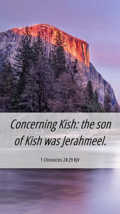 Picture 06 - 1 Chronicles 24:29 KJV Mobile Phone Wallpaper - Concerning Kish: the son of Kish was - Mobile Bible Verse Wallpaper