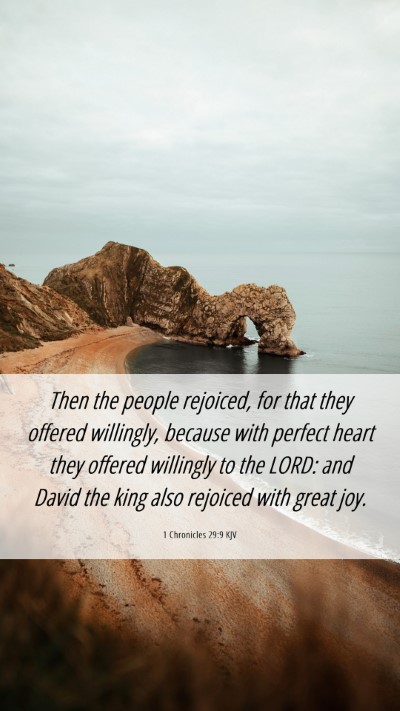 Picture 06 - 1 Chronicles 29:9 KJV Mobile Phone Wallpaper - Then the people rejoiced, for that they offered - Mobile Bible Verse Wallpaper