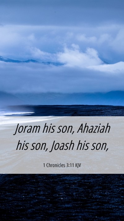 Picture 06 - 1 Chronicles 3:11 KJV Mobile Phone Wallpaper - Joram his son, Ahaziah his son, Joash his - Mobile Bible Verse Wallpaper