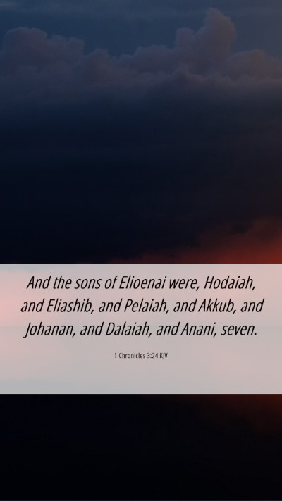 Picture 06 - 1 Chronicles 3:24 KJV Mobile Phone Wallpaper - And the sons of Elioenai were, Hodaiah, and - Mobile Bible Verse Wallpaper