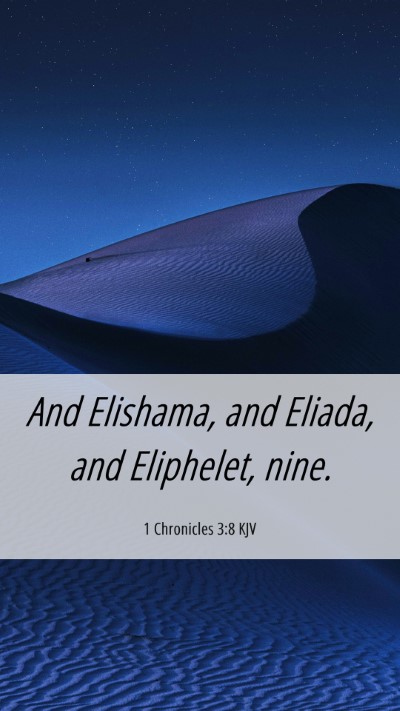 Picture 06 - 1 Chronicles 3:8 KJV Mobile Phone Wallpaper - And Elishama, and Eliada, and Eliphelet, - Mobile Bible Verse Wallpaper
