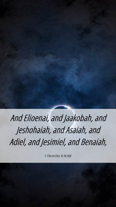 Picture 06 - 1 Chronicles 4:36 KJV Mobile Phone Wallpaper - And Elioenai, and Jaakobah, and Jeshohaiah, and - Mobile Bible Verse Wallpaper