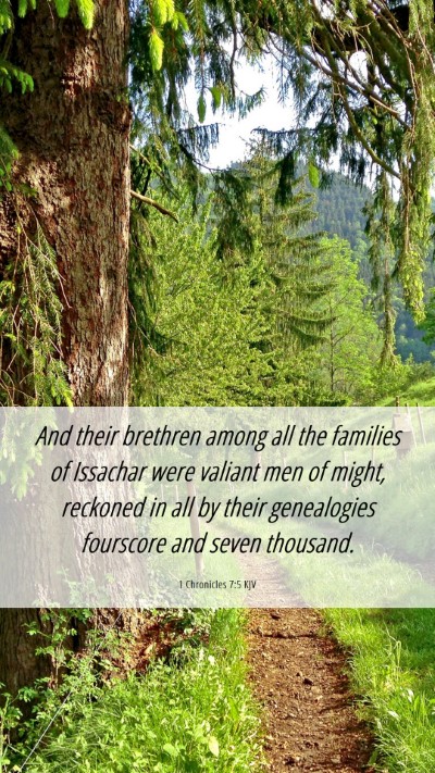 Picture 06 - 1 Chronicles 7:5 KJV Mobile Phone Wallpaper - And their brethren among all the families of - Mobile Bible Verse Wallpaper