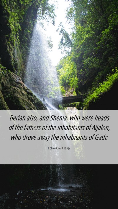 Picture 06 - 1 Chronicles 8:13 KJV Mobile Phone Wallpaper - Beriah also, and Shema, who were heads of the - Mobile Bible Verse Wallpaper