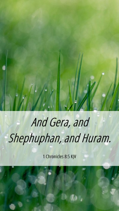 Picture 06 - 1 Chronicles 8:5 KJV Mobile Phone Wallpaper - And Gera, and Shephuphan, and - Mobile Bible Verse Wallpaper