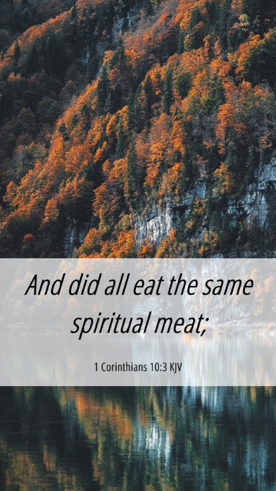 Picture 06 - 1 Corinthians 10:3 KJV Mobile Phone Wallpaper - And did all eat the same spiritual - Mobile Bible Verse Wallpaper