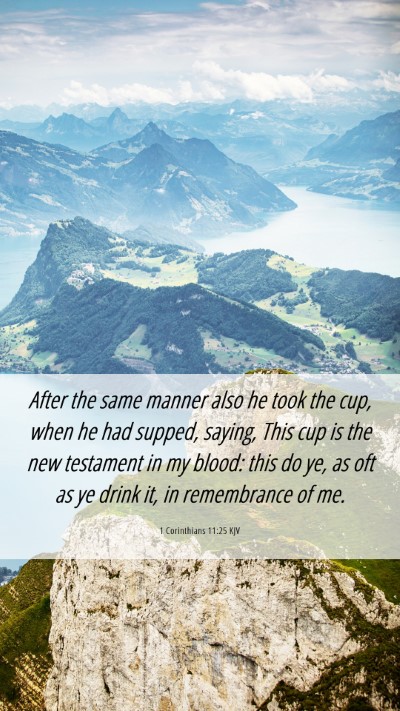 Picture 06 - 1 Corinthians 11:25 KJV Mobile Phone Wallpaper - After the same manner also he took the cup, when - Mobile Bible Verse Wallpaper