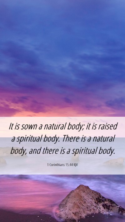 Picture 06 - 1 Corinthians 15:44 KJV Mobile Phone Wallpaper - It is sown a natural body; it is raised a - Mobile Bible Verse Wallpaper