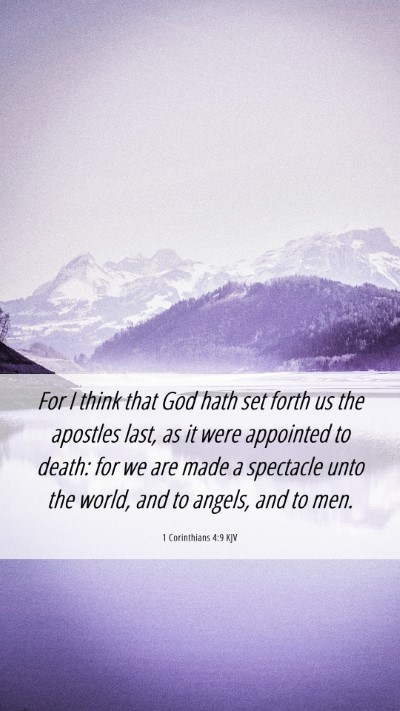 Picture 06 - 1 Corinthians 4:9 KJV Mobile Phone Wallpaper - For I think that God hath set forth us the - Mobile Bible Verse Wallpaper