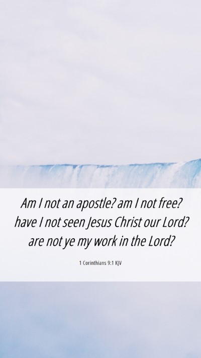 Picture 06 - 1 Corinthians 9:1 KJV Mobile Phone Wallpaper - Am I not an apostle? am I not free? have I not - Mobile Bible Verse Wallpaper