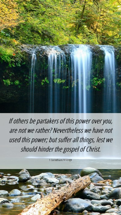 Picture 06 - 1 Corinthians 9:12 KJV Mobile Phone Wallpaper - If others be partakers of this power over you, - Mobile Bible Verse Wallpaper