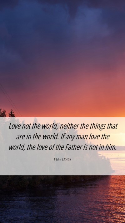 Picture 06 - 1 John 2:15 KJV Mobile Phone Wallpaper - Love not the world, neither the things that are - Mobile Bible Verse Wallpaper