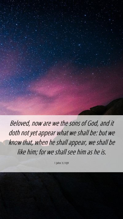 Picture 06 - 1 John 3:2 KJV Mobile Phone Wallpaper - Beloved, now are we the sons of God, and it doth - Mobile Bible Verse Wallpaper