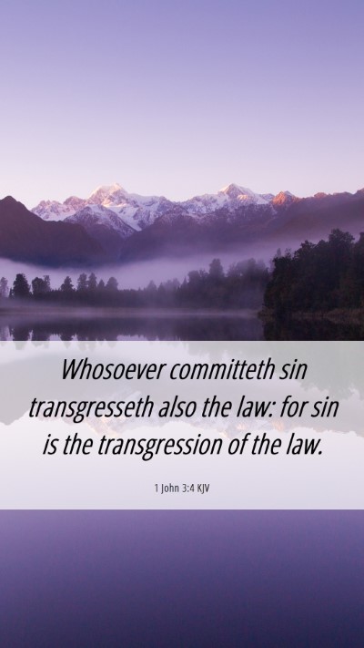 Picture 06 - 1 John 3:4 KJV Mobile Phone Wallpaper - Whosoever committeth sin transgresseth also the - Mobile Bible Verse Wallpaper
