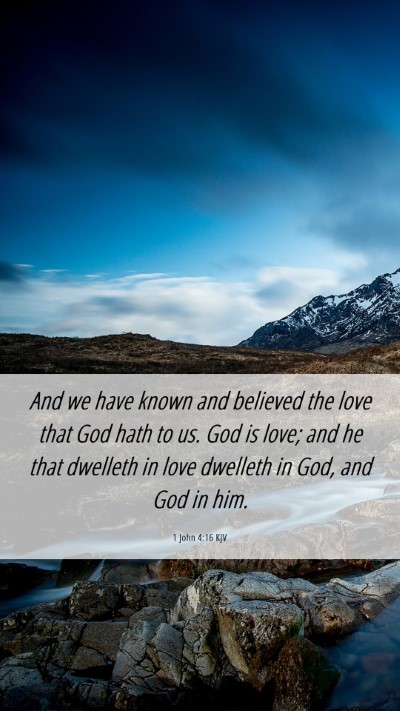 Picture 06 - 1 John 4:16 KJV Mobile Phone Wallpaper - And we have known and believed the love that God - Mobile Bible Verse Wallpaper