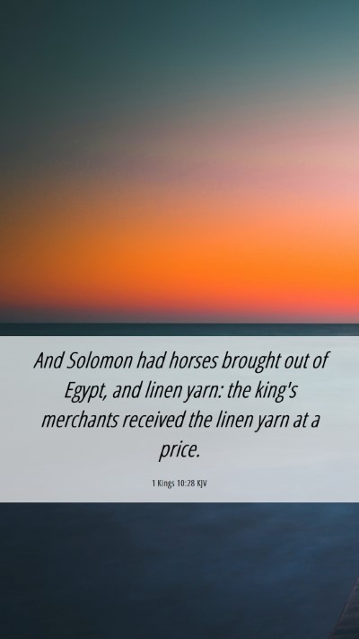 Picture 06 - 1 Kings 10:28 KJV Mobile Phone Wallpaper - And Solomon had horses brought out of Egypt, and - Mobile Bible Verse Wallpaper