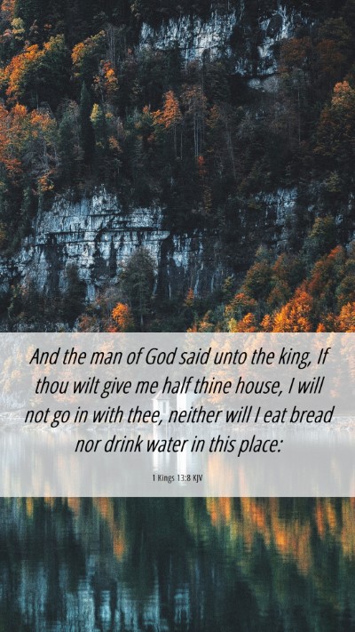 Picture 06 - 1 Kings 13:8 KJV Mobile Phone Wallpaper - And the man of God said unto the king, If thou - Mobile Bible Verse Wallpaper