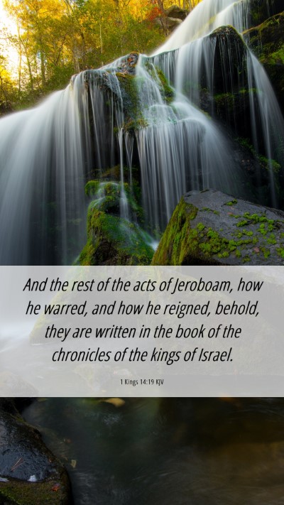 Picture 06 - 1 Kings 14:19 KJV Mobile Phone Wallpaper - And the rest of the acts of Jeroboam, how he - Mobile Bible Verse Wallpaper