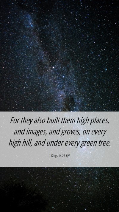 Picture 06 - 1 Kings 14:23 KJV Mobile Phone Wallpaper - For they also built them high places, and images, - Mobile Bible Verse Wallpaper