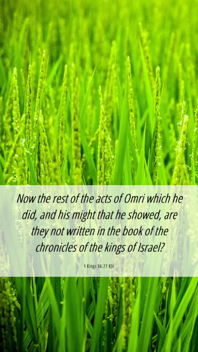 Picture 06 - 1 Kings 16:27 KJV Mobile Phone Wallpaper - Now the rest of the acts of Omri which he did, - Mobile Bible Verse Wallpaper