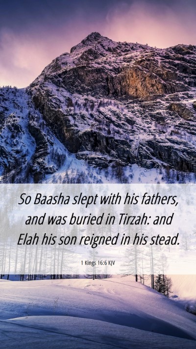 Picture 06 - 1 Kings 16:6 KJV Mobile Phone Wallpaper - So Baasha slept with his fathers, and was buried - Mobile Bible Verse Wallpaper