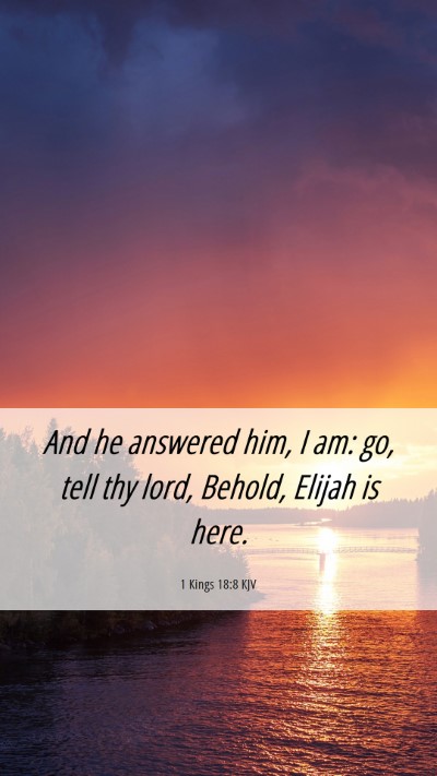Picture 06 - 1 Kings 18:8 KJV Mobile Phone Wallpaper - And he answered him, I am: go, tell thy lord, - Mobile Bible Verse Wallpaper