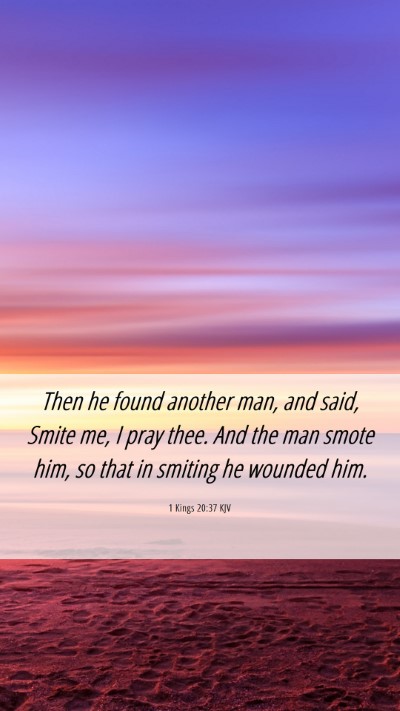 Picture 06 - 1 Kings 20:37 KJV Mobile Phone Wallpaper - Then he found another man, and said, Smite me, I - Mobile Bible Verse Wallpaper