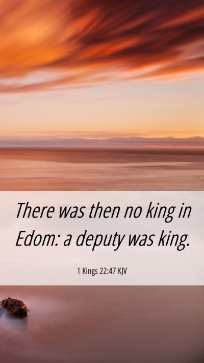 Picture 06 - 1 Kings 22:47 KJV Mobile Phone Wallpaper - There was then no king in Edom: a deputy was - Mobile Bible Verse Wallpaper