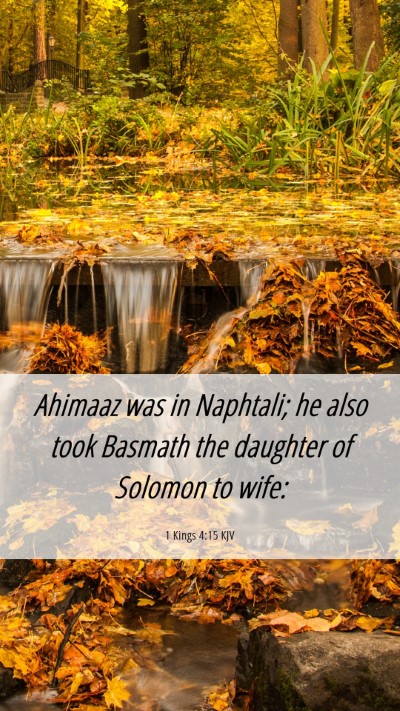 Picture 06 - 1 Kings 4:15 KJV Mobile Phone Wallpaper - Ahimaaz was in Naphtali; he also took Basmath the - Mobile Bible Verse Wallpaper
