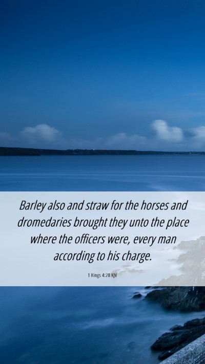 Picture 06 - 1 Kings 4:28 KJV Mobile Phone Wallpaper - Barley also and straw for the horses and - Mobile Bible Verse Wallpaper