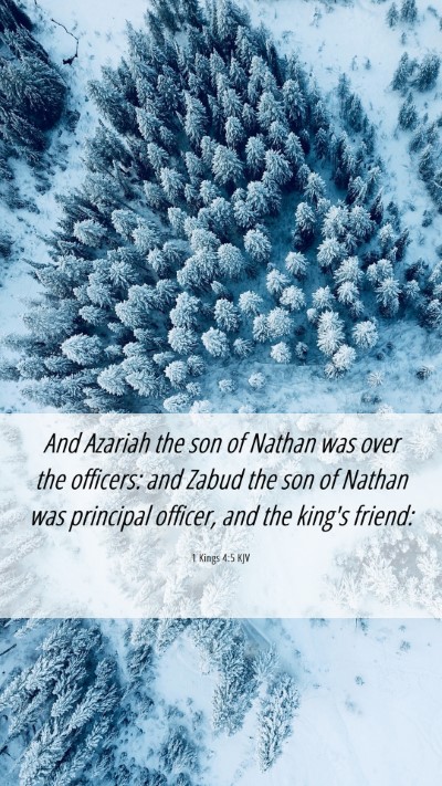 Picture 06 - 1 Kings 4:5 KJV Mobile Phone Wallpaper - And Azariah the son of Nathan was over the - Mobile Bible Verse Wallpaper
