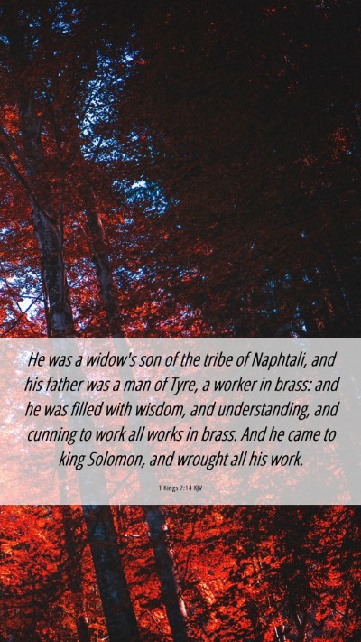 Picture 06 - 1 Kings 7:14 KJV Mobile Phone Wallpaper - He was a widow's son of the tribe of Naphtali, - Mobile Bible Verse Wallpaper