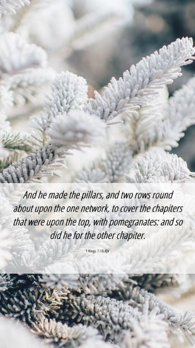 Picture 06 - 1 Kings 7:18 KJV Mobile Phone Wallpaper - And he made the pillars, and two rows round about - Mobile Bible Verse Wallpaper