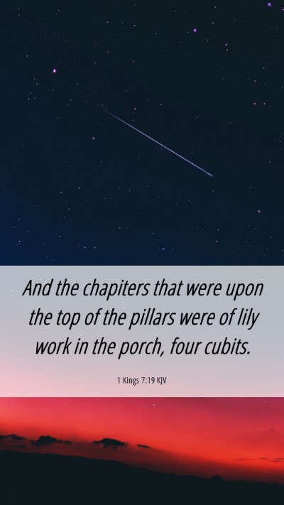 Picture 06 - 1 Kings 7:19 KJV Mobile Phone Wallpaper - And the chapiters that were upon the top of the - Mobile Bible Verse Wallpaper