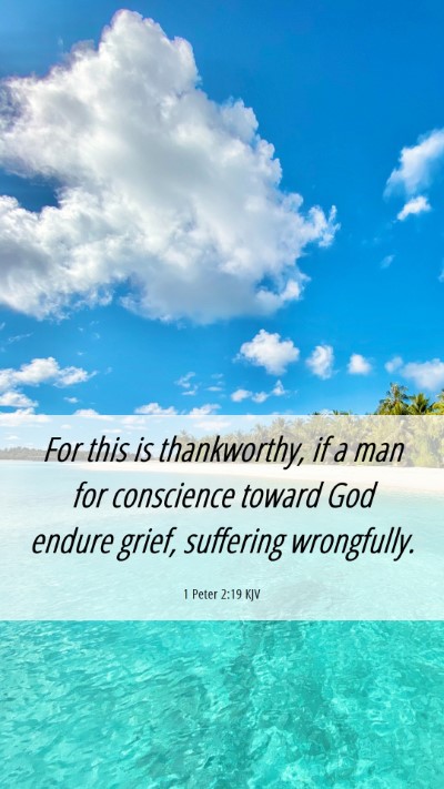 Picture 06 - 1 Peter 2:19 KJV Mobile Phone Wallpaper - For this is thankworthy, if a man for conscience - Mobile Bible Verse Wallpaper