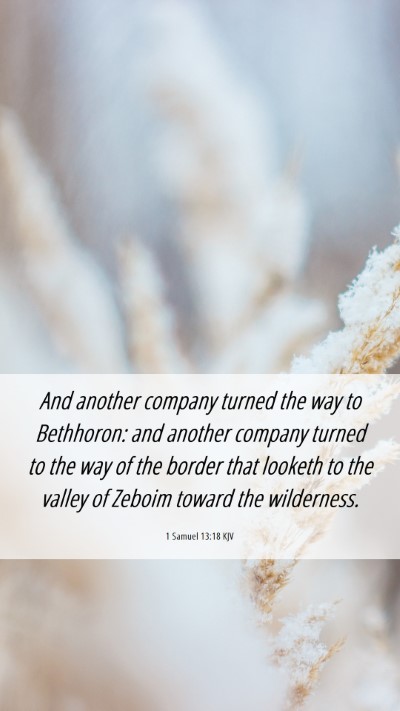 Picture 06 - 1 Samuel 13:18 KJV Mobile Phone Wallpaper - And another company turned the way to Bethhoron: - Mobile Bible Verse Wallpaper