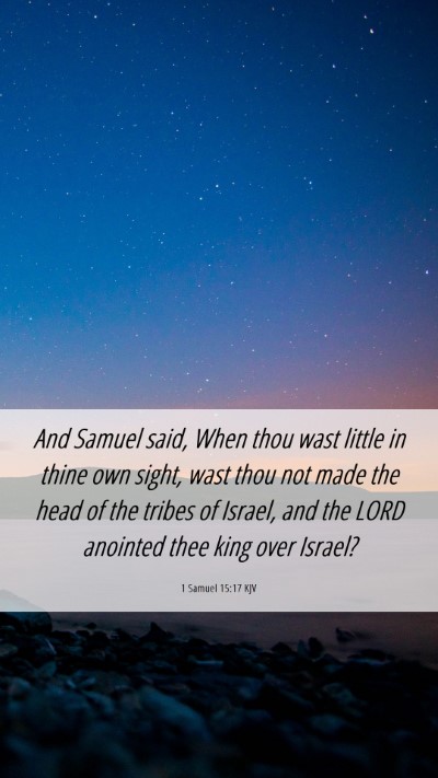 Picture 06 - 1 Samuel 15:17 KJV Mobile Phone Wallpaper - And Samuel said, When thou wast little in thine - Mobile Bible Verse Wallpaper
