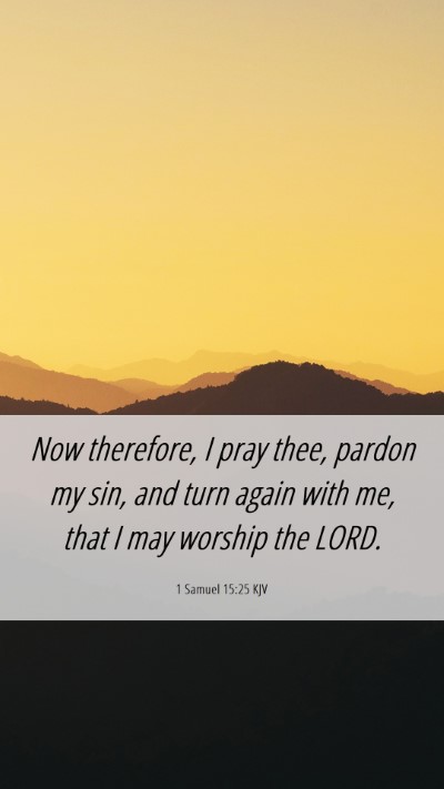 Picture 06 - 1 Samuel 15:25 KJV Mobile Phone Wallpaper - Now therefore, I pray thee, pardon my sin, and - Mobile Bible Verse Wallpaper