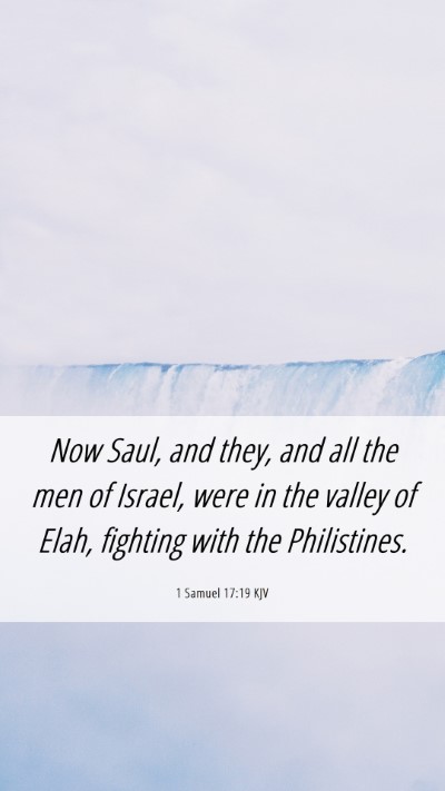 Picture 06 - 1 Samuel 17:19 KJV Mobile Phone Wallpaper - Now Saul, and they, and all the men of Israel, - Mobile Bible Verse Wallpaper
