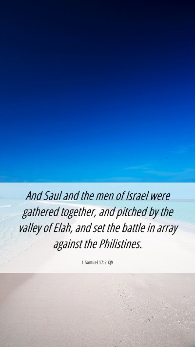 Picture 06 - 1 Samuel 17:2 KJV Mobile Phone Wallpaper - And Saul and the men of Israel were gathered - Mobile Bible Verse Wallpaper