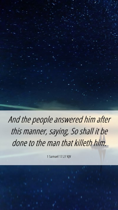 Picture 06 - 1 Samuel 17:27 KJV Mobile Phone Wallpaper - And the people answered him after this manner, - Mobile Bible Verse Wallpaper