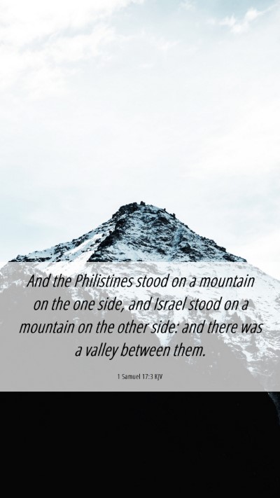 Picture 06 - 1 Samuel 17:3 KJV Mobile Phone Wallpaper - And the Philistines stood on a mountain on the - Mobile Bible Verse Wallpaper
