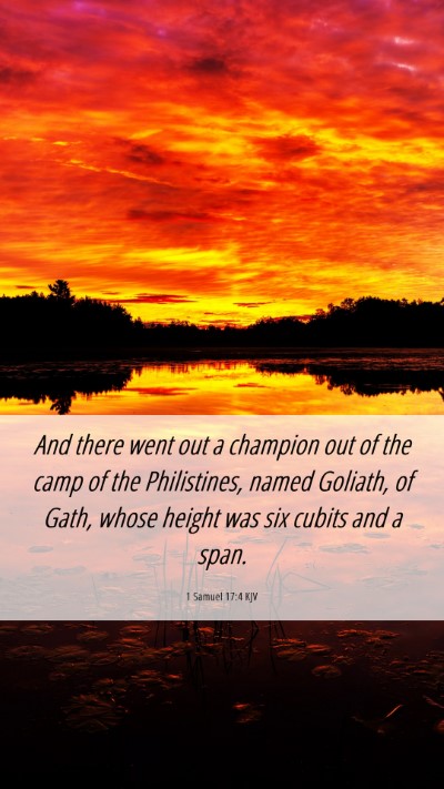Picture 06 - 1 Samuel 17:4 KJV Mobile Phone Wallpaper - And there went out a champion out of the camp of - Mobile Bible Verse Wallpaper