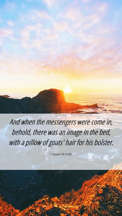 Picture 06 - 1 Samuel 19:16 KJV Mobile Phone Wallpaper - And when the messengers were come in, behold, - Mobile Bible Verse Wallpaper