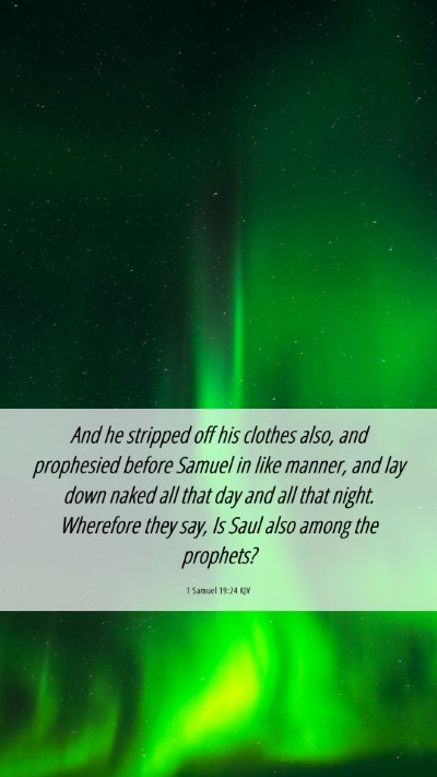 Picture 06 - 1 Samuel 19:24 KJV Mobile Phone Wallpaper - And he stripped off his clothes also, and - Mobile Bible Verse Wallpaper